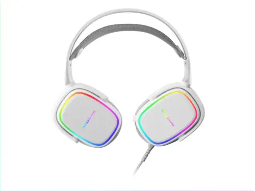 MHAX Blanco, Auriculares Gaming RGB, Micrófono Extraíble, HiFi, Compatibilidad Multiplataforma - Imagen 7
