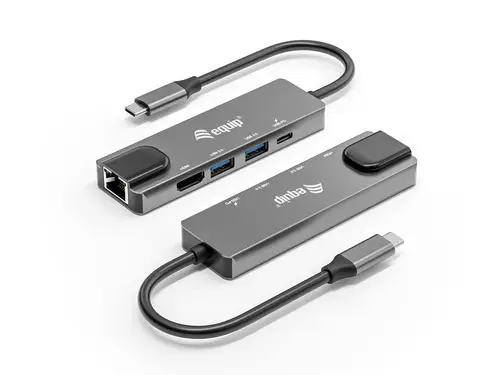 Adaptador multifunción USB-C 5 en 1, HDMI , Gigabit LAN, USB 3.2 GEN1, 100W USB PD - Imagen 5