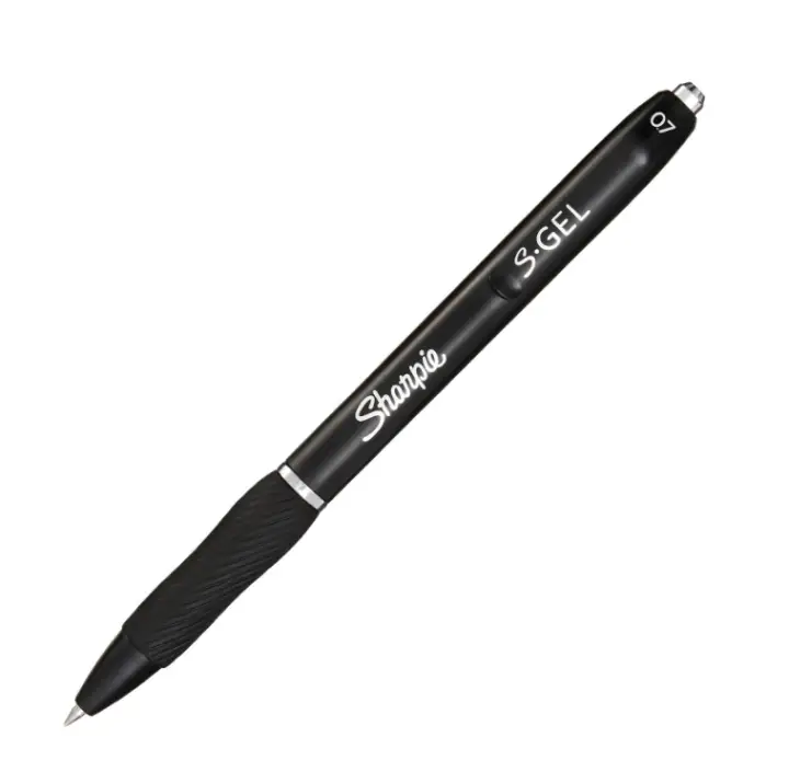 S-Gel Bolígrafo de gel de punta retráctil Negro 12 pieza(s)