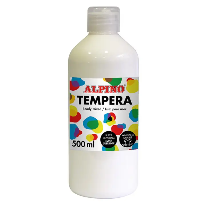 DM010170 tempera 500 ml Botella Blanco