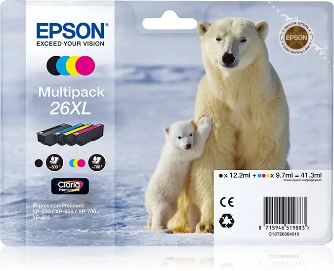 Polar bear Multipack 26XL 4 colores