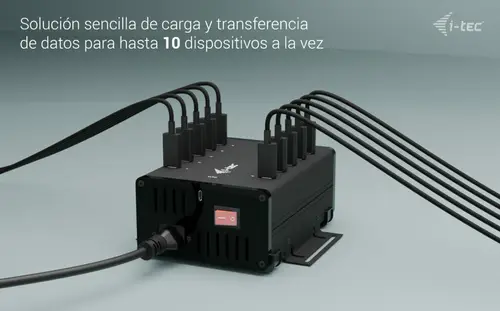 USB-C/USB-A Metal Charging + data HUB, 15W per port, 10x USB-C - Imagen 6