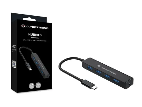 CTC4USB3 hub de interfaz USB 3.2 Gen 1 (3.1 Gen 1) Type-C 5000 Mbit/s Negro - Imagen 4