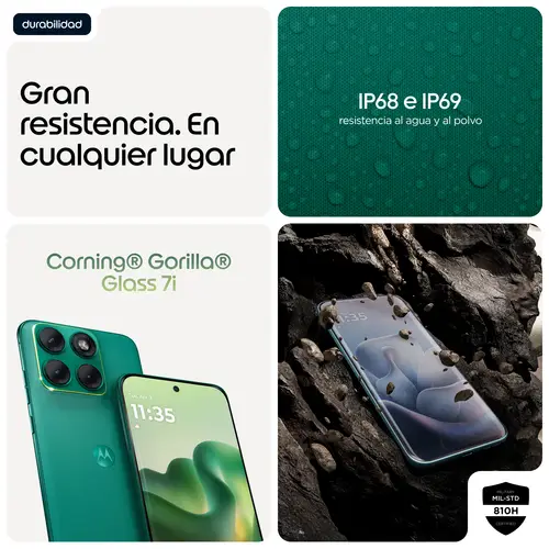 edge 70 fusion 17,2 cm (6.78") SIM doble Android 16.0 5G USB Tipo C 8 GB 256 GB 5200 mAh Verde - Imagen 8