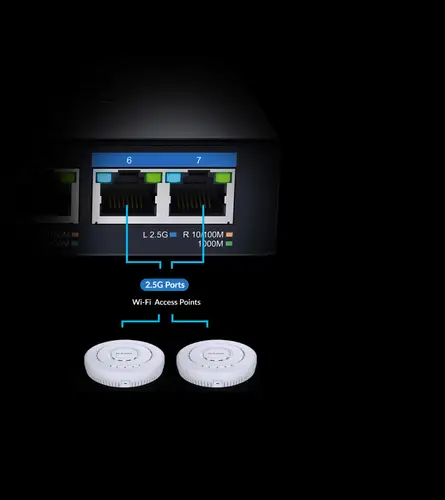 DMS-107/E switch No administrado Gigabit Ethernet (10/100/1000) Negro - Imagen 4