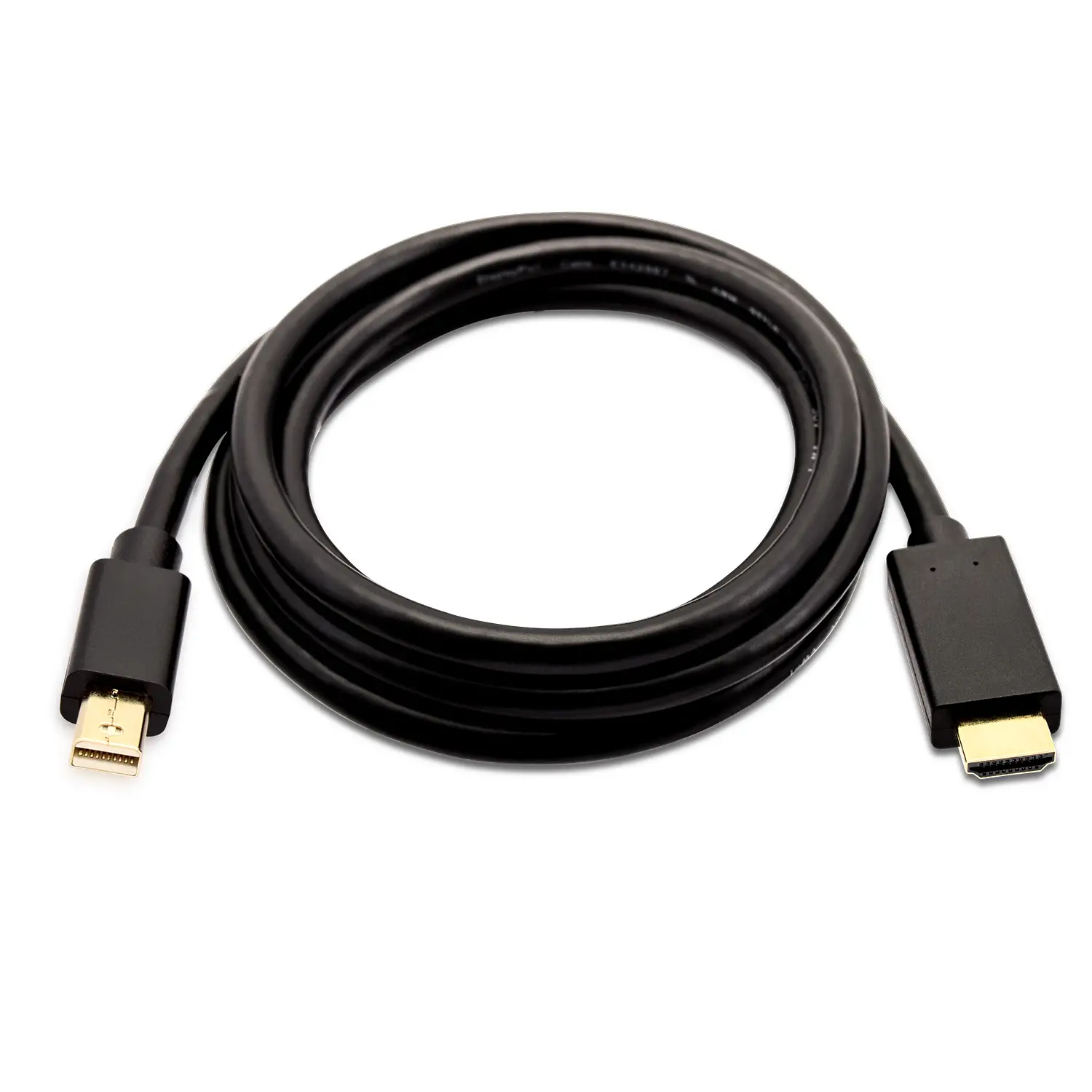 Mini DisplayPort macho a HDMI macho, 2 metros, unidireccional desde DisplayPort color negro, máxima resolución de vídeo de 1080p