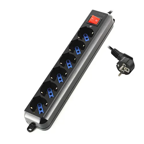 EW3924 base múltiple 1,5 m 6 salidas AC Negro - Imagen 1