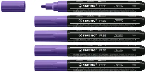 FREE Acrylic marcador 1 pieza(s) Punta redonda Violeta - Imagen 4
