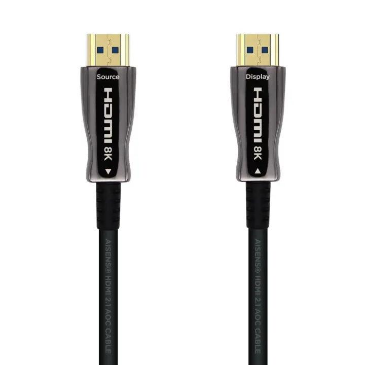 Cable HDMI V2.1 AOC Ultra Alta Velocidad / HEC 8k@60Hz 4k@120Hz 4:4:4 48Gbps, A/M-A/M, Negro, 50m