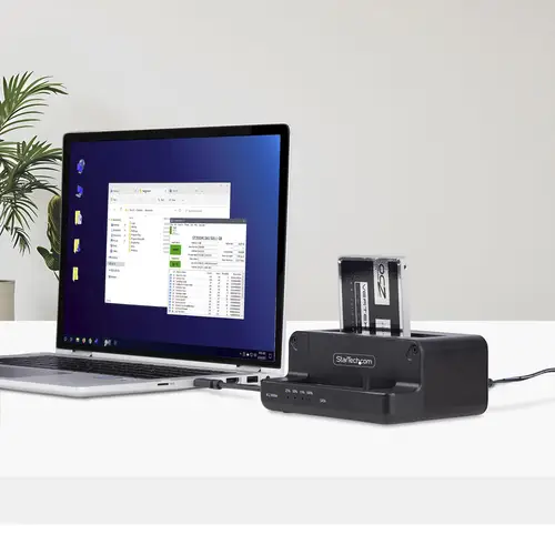 Clonador NVMe M.2 a SATA de 2.5/3.5 - Dock Duplicador Autónomo de 2 Bahías para SSD - Bidireccional NVMe a SATA / SATA a NVMe - hasta 27GBpm - TAA - Imagen 10