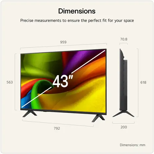43NU850B6LA.AEK Televisor 109,2 cm (43") 4K Ultra HD Smart TV Wifi - Imagen 3