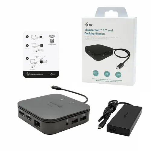 Thunderbolt 3 Travel Dock Dual 4K Display with Power Delivery 60W + Universal Charger 77 W - Imagen 4