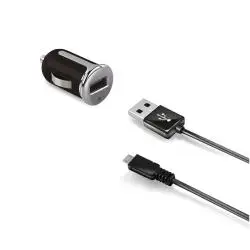 CCUSBMICRO cargador de dispositivo móvil Smartphone, Tableta Negro, Plata Encendedor de cigarrillos Auto