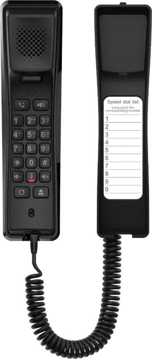 H2U V2 teléfono IP Negro 2 líneas