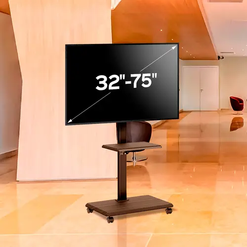 Soporte De Suelo Universal Móvil Y Con Bandeja UK520B 32?-75? TV / Monitores - Imagen 2