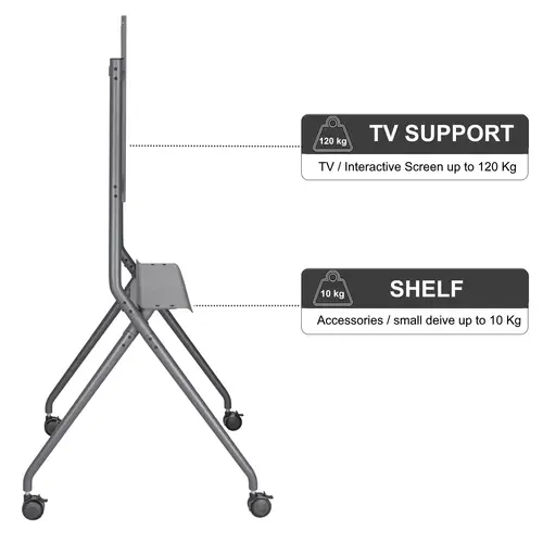 EW1542 soporte para pantalla de señalización 2,18 m (86") Negro - Imagen 5