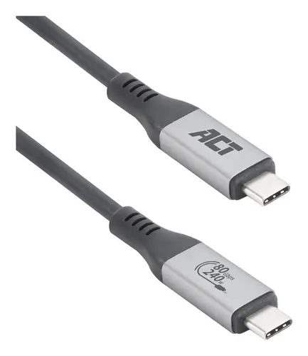 Cable USB4 80 Gbps Thunderbolt 5 240 W USB Type-C, certificado por USB-IF, 1,5 metros - Imagen 1