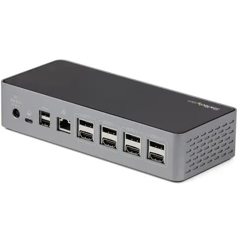 Mini Docking Station USB-C - Replicador de Puertos para 4 Monitores DisplayPort y HDMI 4K 60Hz - con PD de 100W - Hub Ladrón USB con 3x USB-A y 1x USBC, Red Ethernet, Audio - Imagen 2