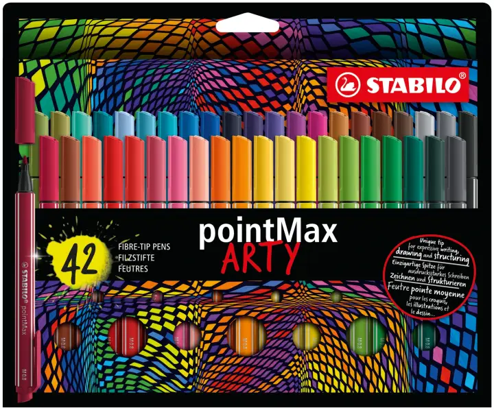 pointMax ARTY rotulador de punta fina Medio Multicolor 42 pieza(s)