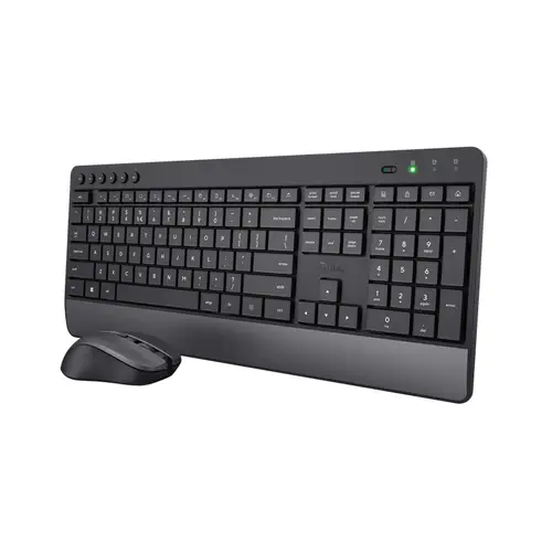 Trezo teclado Ratón incluido Universal RF inalámbrico QWERTY Español Negro - Imagen 1
