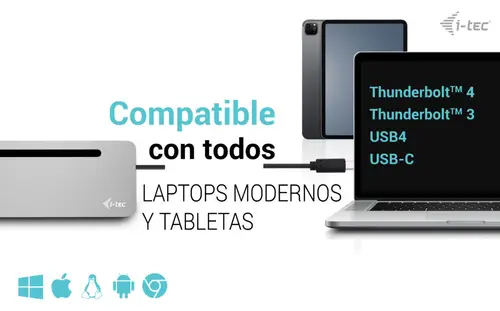 USB-C Metal Ergonomic 3x 4K Display Docking Station with Power Delivery 100 W + Universal Charger 100 W - Imagen 5