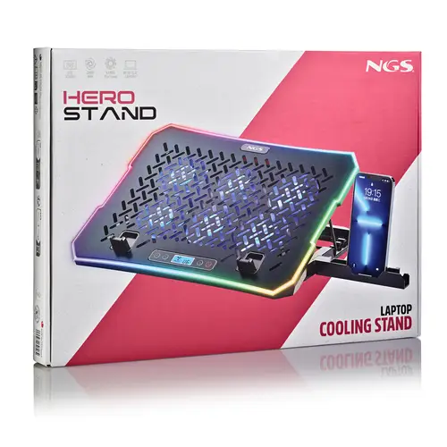 HERO STAND almohadilla fría 39,6 cm (15.6") 2400 RPM Negro - Imagen 6