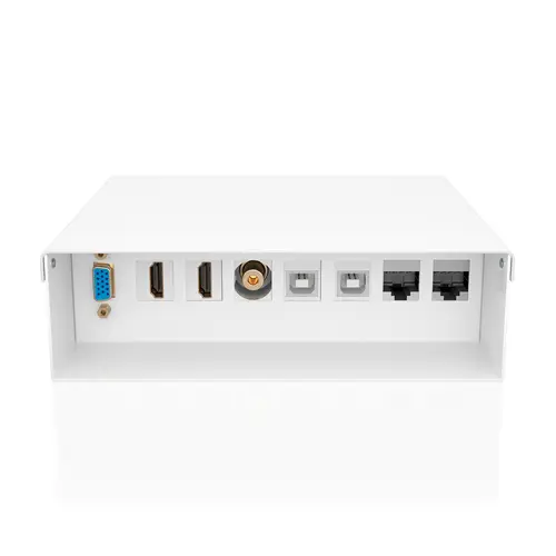 AISENS Caja de Conexiones VGA Jack 3 5 2xHDMI 2xUSB B 2xRJ45 Cat 6A STP  Blanco - Imagen 5