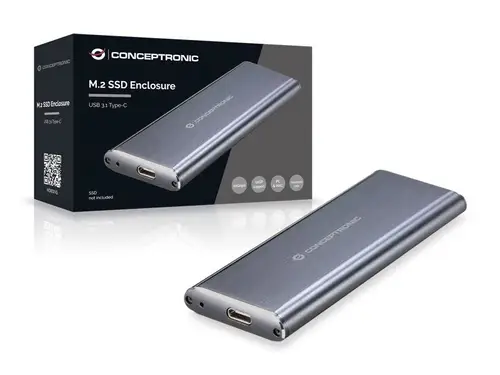 HDE01G caja para disco duro externo Caja externa para unidad de estado sólido (SSD) Gris M.2 - Imagen 4