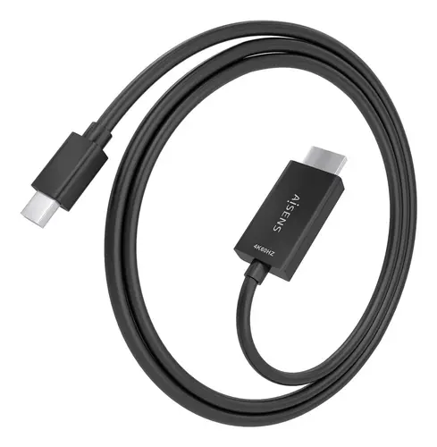Cable conversor MINI DP a HDMI 4K@60Hz, MINI DP/M-HDMI/M, Negro, 1.5m - Imagen 2
