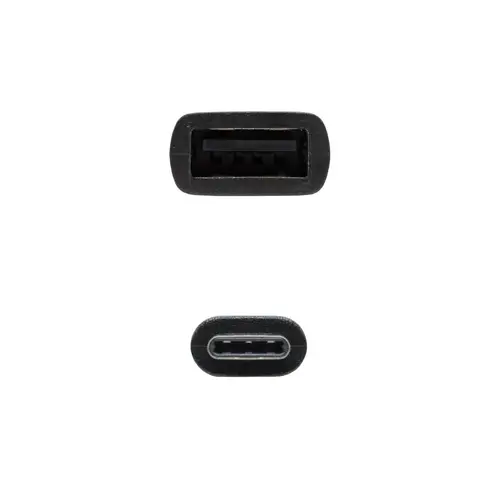 USB 2.0, 0.15m cable USB 0,15 m USB C USB A Negro - Imagen 2