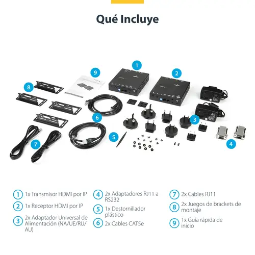 Juego de Extensor Alargador HDMI 4K con Soporte para Muro Multivídeo - Extensor por IP compatible con Video Wall - Imagen 11