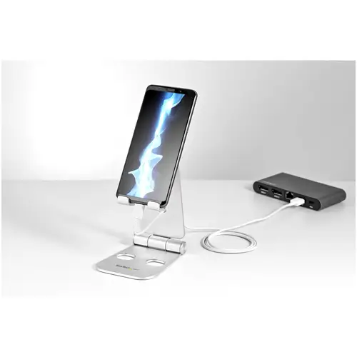 Base para Móvil y Tablet - Soporte Plegable Universal para Dispositivos Móviles - Base Plegable Ergonómica Portátil para Sobremesa, para Dispositivos de 4 a 13 Pulgadas - Imagen 4