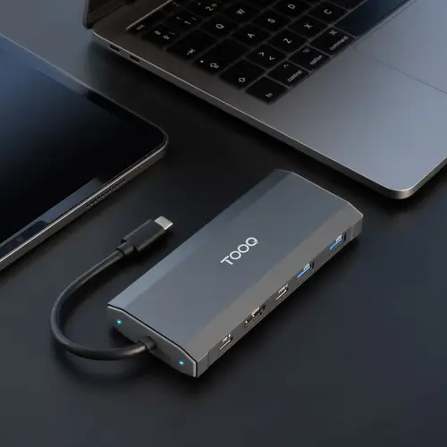 Caja externa para SSD M.2 NGFF/NVMe + HUB USB 3.2 Gen2 con 1xUSB-C/PD + 2xUSB-A + USB-C + HDMI, Gris - Imagen 6