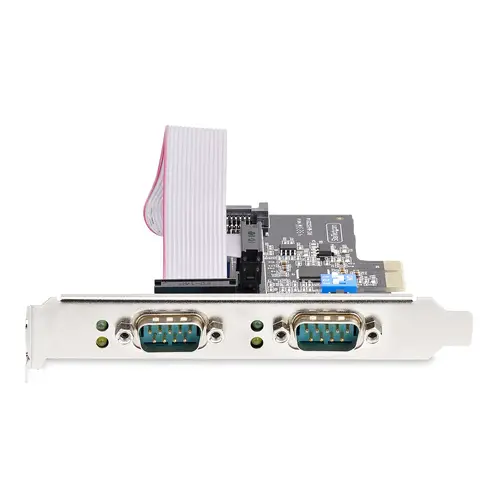 Tarjeta Serie PCIe de 2 Puertos - Tarjeta Serial PCI Express de 2 Puertos DB9 RS232/RS422/RS485 -Incluye Brackets de Perfil Bajo - UART 16C1050 - Win/Linux - TAA - Protección ESD Nivel 4 - Imagen 3