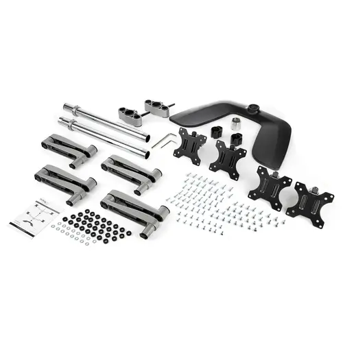 Base Soporte de Escritorio para 4 Monitores - Articulado - En Acero y Aluminio - Imagen 8