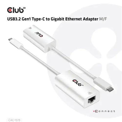 CAC-1519 cambiador de género para cable USB-C RJ-45 Blanco - Imagen 7