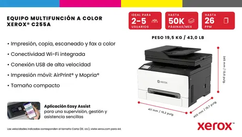 C255a Laser A4 2400 x 600 DPI 26 ppm Wifi - Imagen 21