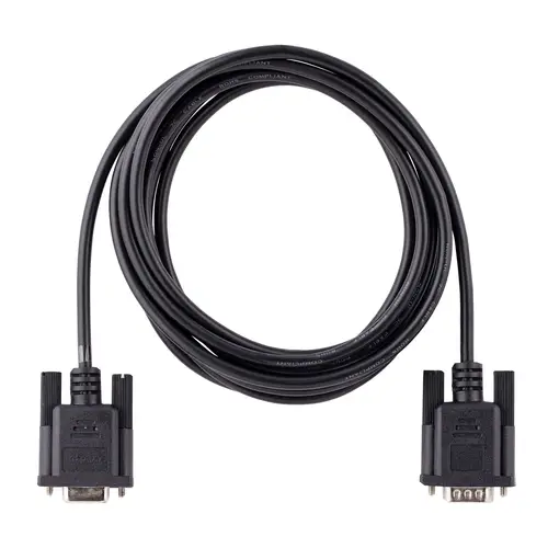 Cable 3m Serie RS232 para Módem Nulo, Crossover Cruzado Serial con Blindaje de Al-Mylar, Cable DB9 de Puerto COM Hembra a Macho Compatible con Dispositivos DTE - Imagen 5
