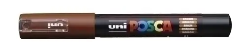 UNIBALL MARCADOR POSCA PC-1M NO PERMANENTE PUNTA FINA 0.7MM MARRÓN