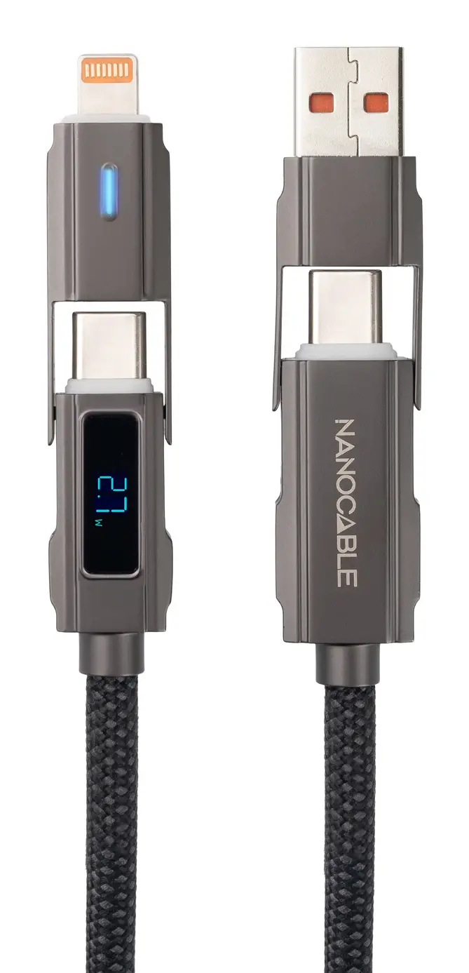 10.01.2501 cable USB 1 m USB A/USB C USB C/Lightning Negro