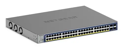 GS752TXP Gestionado L2/L3/L4 10G Ethernet (100/1000/10000) Energía sobre Ethernet (PoE) Negro - Imagen 1