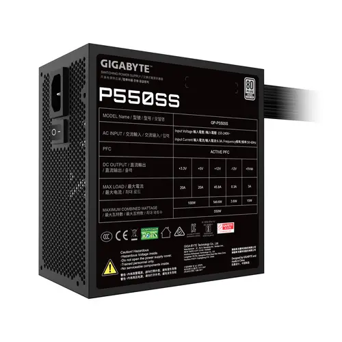 P550SS Fuente de Alimentación - PCIe 5.0, 80 PLUS Silver, Ventilador de 120 mm, Compatible con ATX 3.0, Enchufe EU - Imagen 7