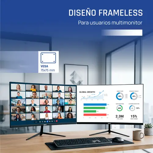 Monitor 24" 1ms FHD 120Hz VGA HDMI DP MM - Imagen 3