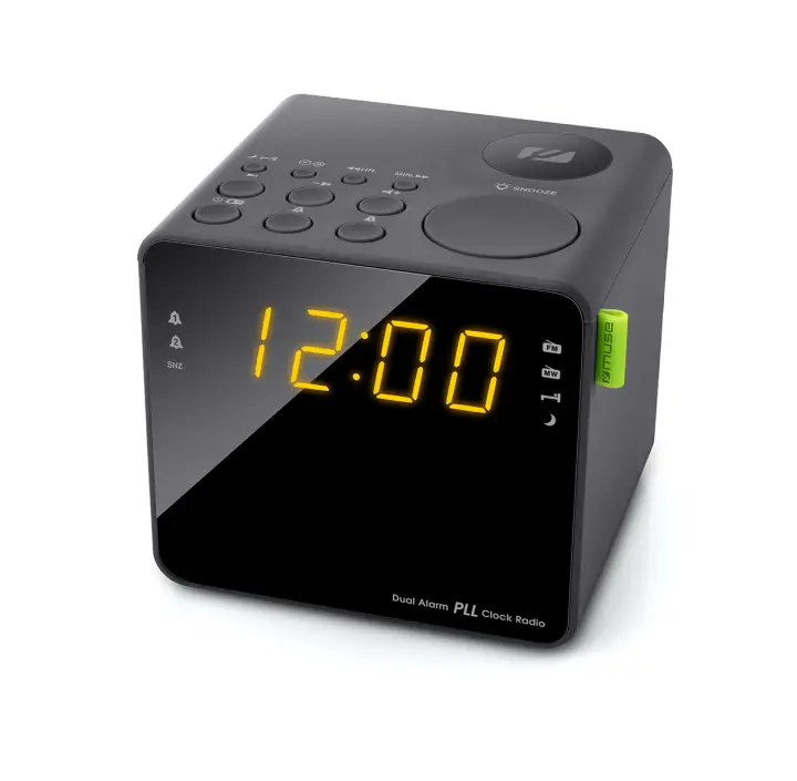 M-187CR radio Reloj Digital Negro