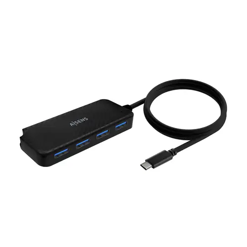 Hub USB 3.1 USB-C, USB-C/M-4x Tipo A/H, Negro, 60cm - Imagen 1