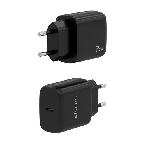 Cargador USB-C PD3.0 1 Puerto 1xUSB-C 25W, Negro - Imagen 3