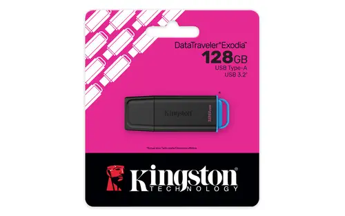 DataTraveler 128GB Portátil USB 3.2 Gen 1 Exodia Negro + Azul - Imagen 5