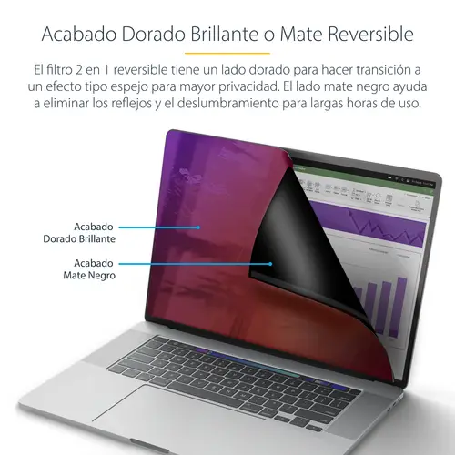 Filtro de Privacidad Dorado para MacBook Pro 21/23 de 16in - con Privacidad Mejorada - Protector de Pantalla de Doble Cara - +/- 30 Grados - Imagen 9