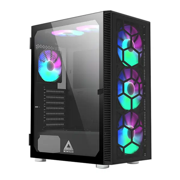 X3 GLASS Midi Tower Negro