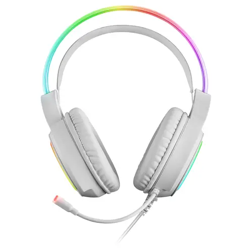 MHRGBW, Auriculares Chroma RGB Flow, Micrófono Profesional, Sonido Espacial, Blanco - Imagen 8